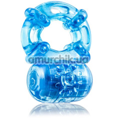 Віброкільце для члена Stay Hard Reusable 5 Function Cock Ring, синє - Фото №1