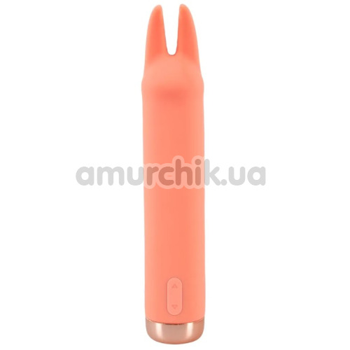 Кліторальний вібратор Peachy Mini Tickle Bunny Vibrator, помаранчевий
