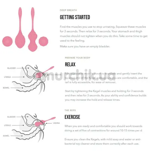 Набір вагінальних кульок Rocks-Off Unite, бордовий