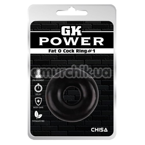 Эрекционное кольцо GK Power Fat O Cock Ring No.1, черное