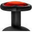 Набір анальних пробок з червоними кристалами Luxe Bling Plugs Trainer Kit, чорний - Фото №4