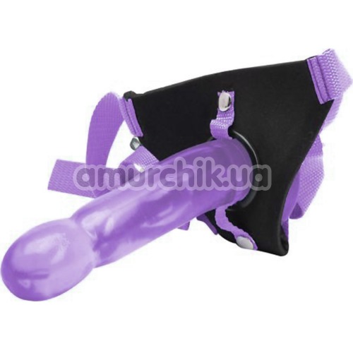 Страпон Climax Purple Ice Dong & Harness Set, фиолетовый