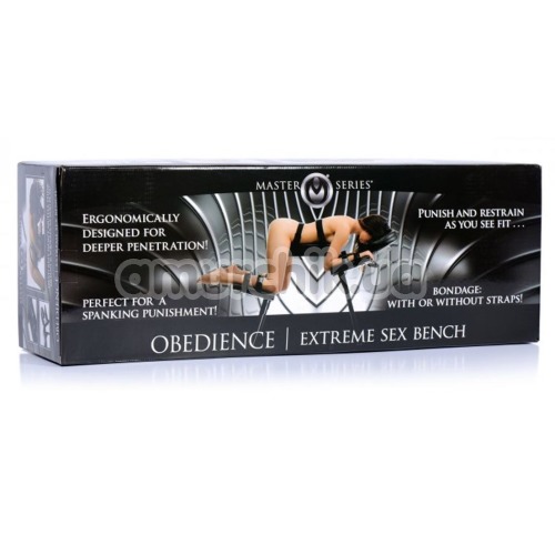 Скамья с фиксаторами Obedience Extreme Sex Bench, черная