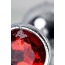 Анальная пробка с красным кристаллом Toyfa Metal 717012-9, серебряная - Фото №5
