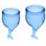 Набір з 2 менструальних чаш Satisfyer Feel Secure, синій - Фото №2