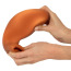 Анальная пробка Anos Giant Soft Butt Plug, оранжевая - Фото №4