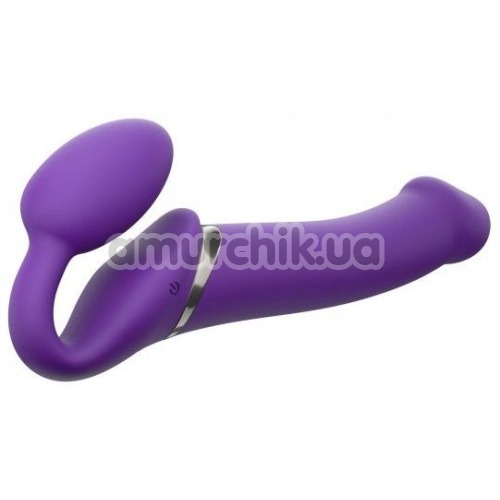 Безремневой страпон с вибрацией Strap-On-Me Vibrating Bendable Strap-On L, фиолетовый