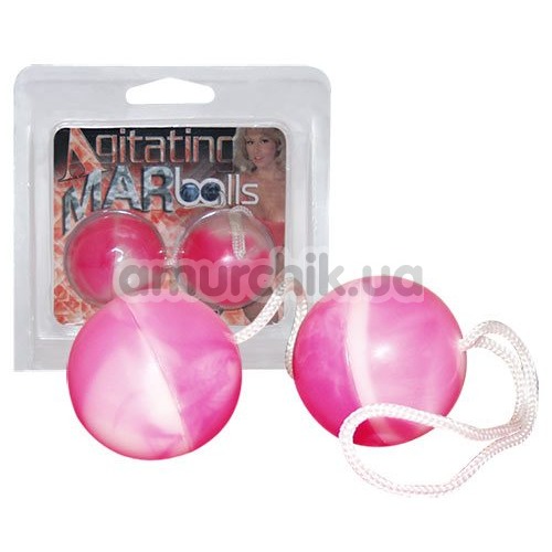 Вагінальні кульки Agitating Marballs, рожеві