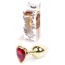 Анальная пробка с красным кристаллом Exclusivity Jewellery Gold Heart Plug, золотая - Фото №7