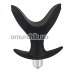 Анальная пробка с вибрацией Black Velvets Vibrating Anchor Plug, черная - Фото №1