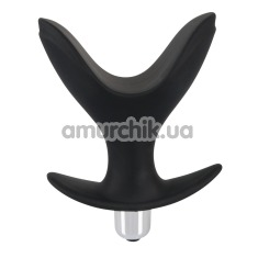 Анальная пробка с вибрацией Black Velvets Vibrating Anchor Plug, черная - Фото №1