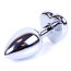 Анальная пробка с черным кристаллом Exclusivity Jewellery Silver Heart Plug, серебряная - Фото №2