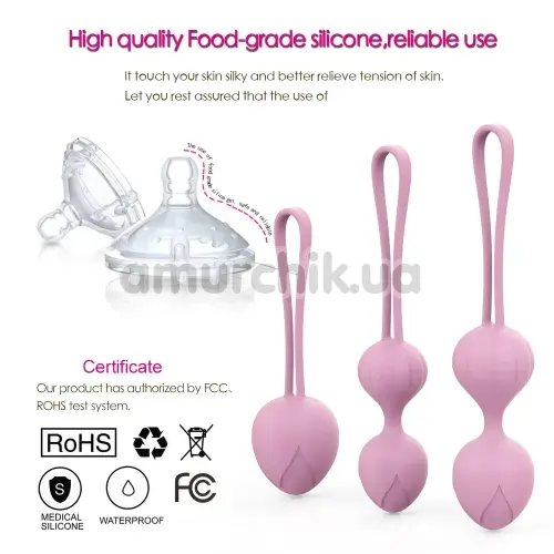 Набір вагінальних кульок Odeco Every Night Toys Wendy, рожевий