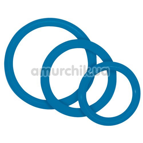 Набор из 3 эрекционных колец Fantastic Loops, голубой