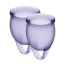 Набор из 2 менструальных чаш Satisfyer Feel Confident, фиолетовый - Фото №0