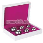 Набор вагинальных шариков Shots Toys Ben Wa Balls, серебряный - Фото №1