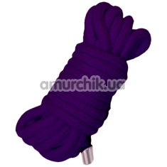 Мотузка для бондажу з металевими ноконечниками DS Fetish 5 M, фіолетова - Фото №1