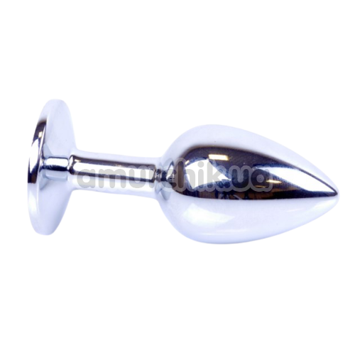Анальная пробка с радужным кристаллом Exclusivity Jewellery Silver Plug, серебряная