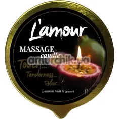 Масажна свічка L'amour Massage Candle Passion Fruit & Guava - маракуйя і гуава, 70 мл - Фото №1