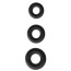 Набор из 3 эрекционных колец Renegade Super Soft Power Rings, черный - Фото №2