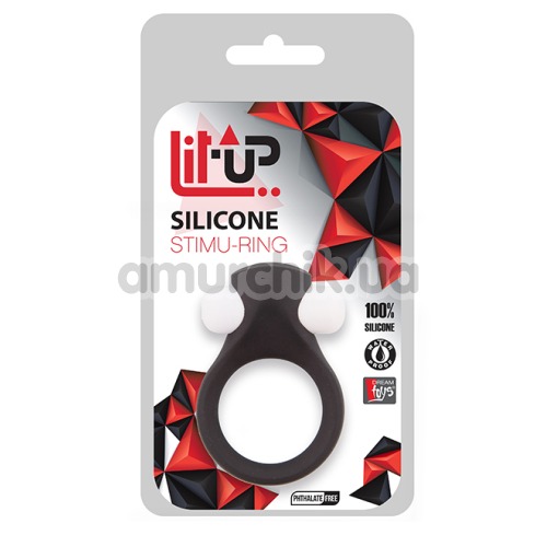 Віброкільце Lit-Up Silicone Stimu-Ring 2, чорне