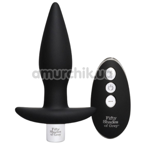 Анальная пробка с вибрацией Fifty Shades of Grey Relentless Vibrations Remote Control Butt Plug, черная