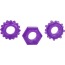 Набор из 3 эрекционных колец Reversible Ring Set, фиолетовый - Фото №2