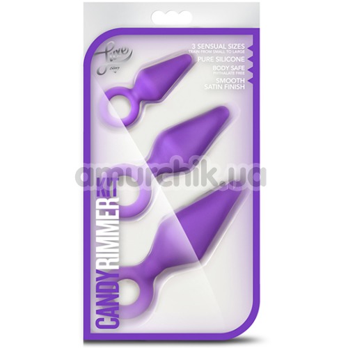 Набор анальных пробок Candy Rimmer Kit, 3 шт фиолетовый