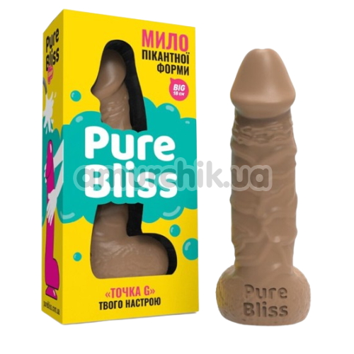 Мыло в виде пениса с присоской Pure Bliss Big, коричневое