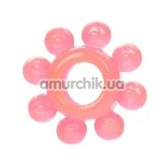 Эрекционное кольцо для члена Textured Ring, розовое - Фото №1