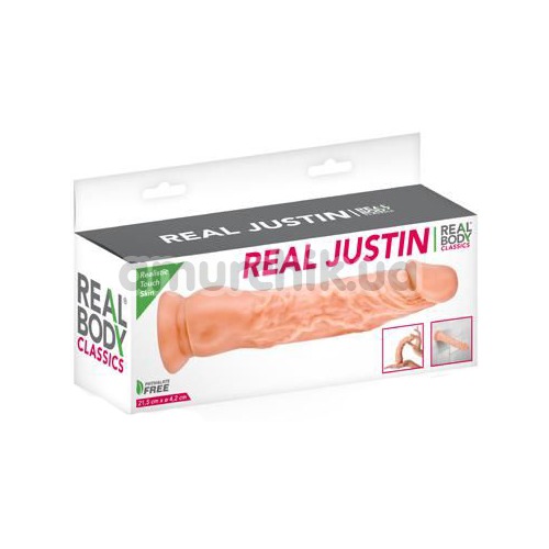 Фаллоимитатор Real Body Real Justin, телесный