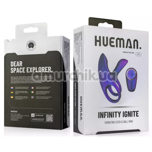 Віброкільце для члена Hueman Infinity Ignite, фіолетове