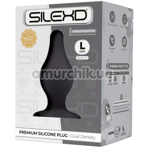 Анальная пробка SilexD Premium Silicone Plug Model 2 Size L, черная