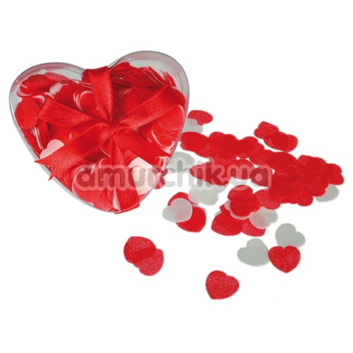 Конфетті для ванної Hearts Bath Confetti, червоне - Фото №1