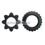 Набор из 2 эрекционных колец Ring Flowering, черный - Фото №1