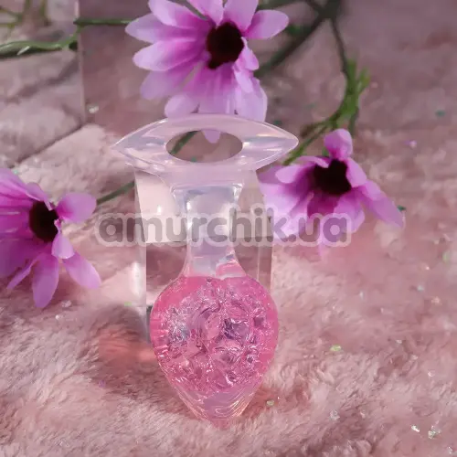 Анальна пробка Liebe Seele Crystal Heart-Shaped Anal Plug Small, рожева