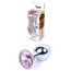 Анальная пробка со светло-розовым кристаллом Exclusivity Jewellery Silver Plug, серебряная - Фото №7