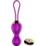 Вагинальные шарики с вибрацией Foxshow Vibrating Silicone Kegel Balls, фиолетовые - Фото №1