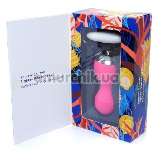 Вагинальные шарики с вибрацией Boss Remote Control Tighten Vibrating Egg, темно-розовые