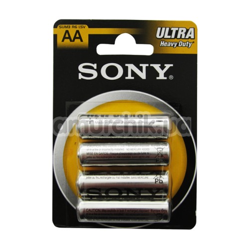 Батарейки Sony Ultra Heavy Duty AA, 4 шт