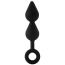 Анальная пробка Fantasstic XL Double Drop Plug With Ring, черная - Фото №0