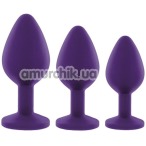Набор из 3 анальных пробок Rianne S Booty Plug Set (3х), фиолетовый - Фото №1