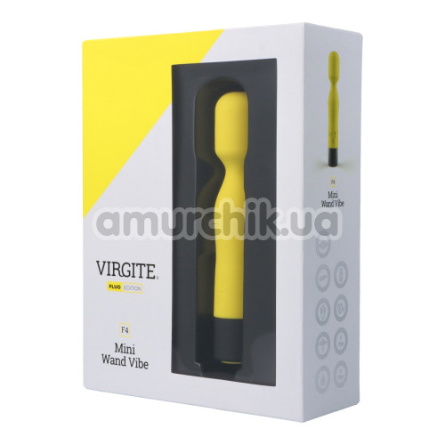 Універсальний вібромасажер Virgite Fluo Mini Wand Vibe F4, жовтий