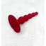 Анальна пробка Loveshop Silicone Ribbed Plug, червона - Фото №4