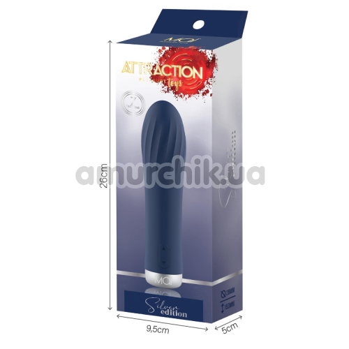 Вібратор Mai Attraction Pleasure Toys Silver Edition Spiral, синій