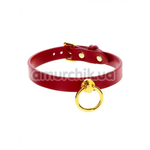 Нашийник з повідцем Taboom O-Ring Collar and Chain Leash, червоний
