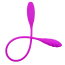 Двуконечный вибратор Pretty Love Snaky Vibe с ребрышками, фиолетовый - Фото №1