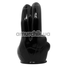Насадка для вібромасажерів Power Head Double Finger Wand Massager Head, чорна - Фото №1