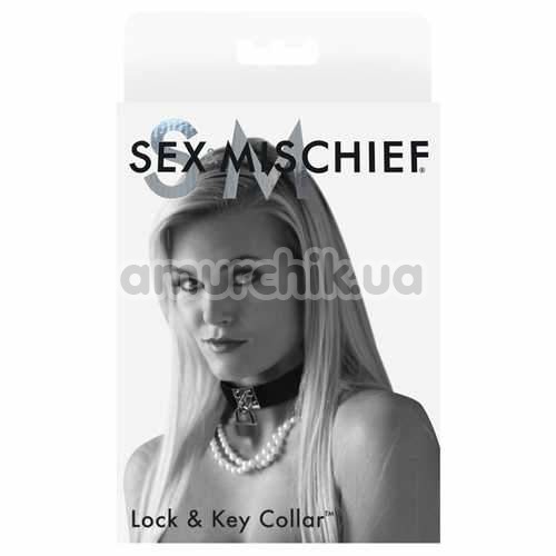 Чокер Sex & Mischief Lock & Key Collar, чорний