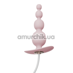 Анальна пробка Qingnan No.8 Mini Vibrating Anal Beads, рожева - Фото №1